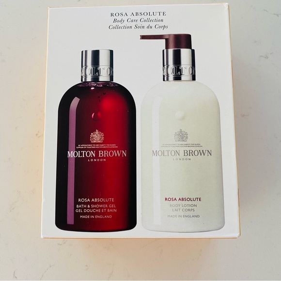 MOLTON BROWN rosa absolute body care collection shower gel and body lotion